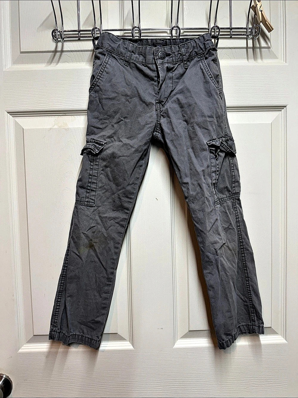 GapKids Slim Straight Fit Cargo Pants Gray Boys 7
